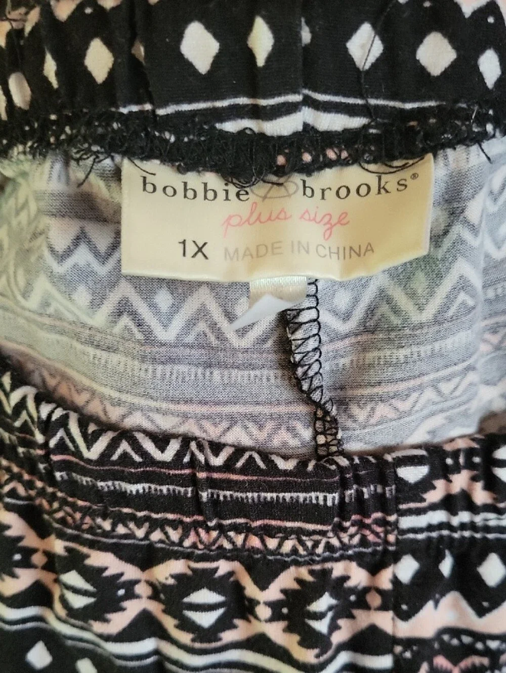 Bobbie Brooks Patterned Leggings 1x